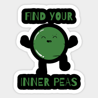 find your inner peas green Sticker